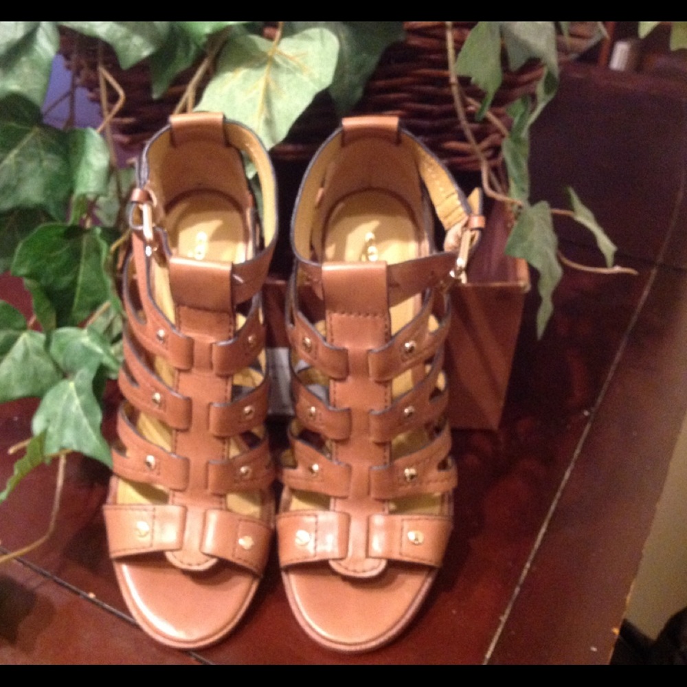 Coach stack heel sandals